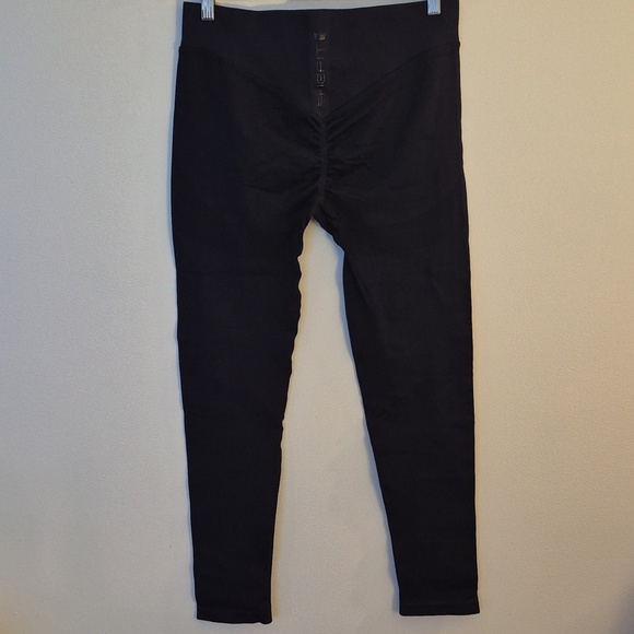 SHEFIT Seamless Leggings Black V-Waist Squat Proof 4 Way Stretch Size Large - Picture 3 of 6